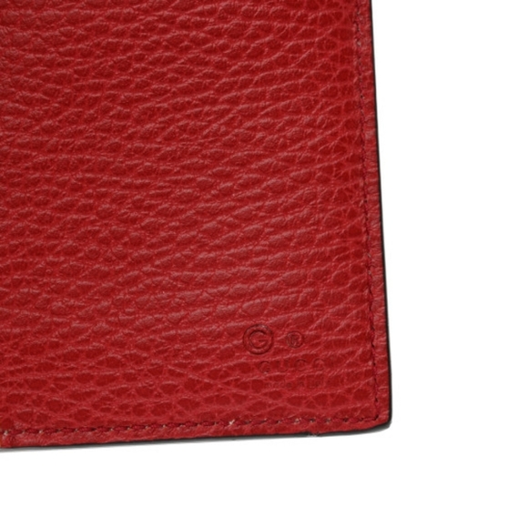 Gucci Pebbled Calfskin Interlocking G Continental Wallet Red - Picture 6 of 7